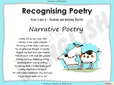 Narrative Poetry - Year 3 and Year 4 Teaching Resources